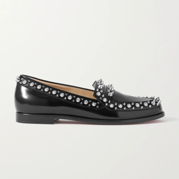 New Christian Louboutin Shoes Mattia Spikes Donna Loafers @louboutin size 35 - Picture 16 of 16